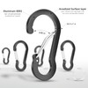 sprookber 2" Small Carabiner Clip, D Ring Caribeener, Spring Snap