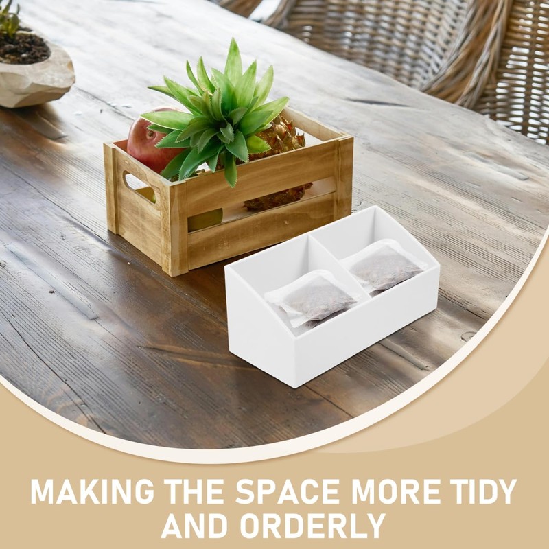 Alipis Tea Bag Storage Box Hotel Room Counter Top Organizer