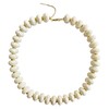 Aoyom Chunky Acrylic Beaded Choker Necklaces for Women Cream