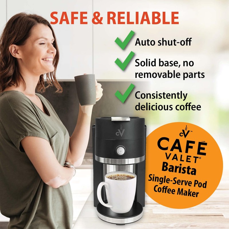 Café Valet Barista Single Serve Coffee Maker, Compatible with K-Cup