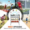 4-Layers Rolling Basketball Shooting Training Stand Sports Equipment Storage Organizer