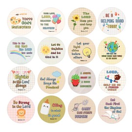NewEights Cute Christian Notes Stickers (20 Sets X 16 Designs) - Christian Stocking Stuffers for Kids, Boys, Girls - Great Enticements for Party Favors, Sunday School Classroom Rewards