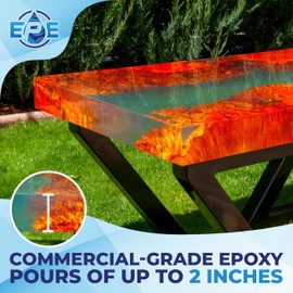 EPE Deep Pour Epoxy Resin: 1.5 Gal - 2:1 Ratio - Low Odor Crystal Clear Resin, UV Resistant, Food Safe, Perfect for River Tables & Castings - Made in The USA