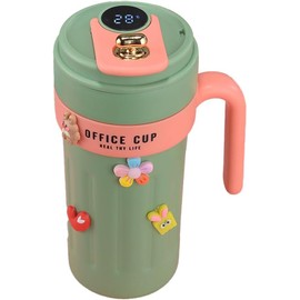 Termo de café con visualización de temperatura, termo portátil para botella de agua LED de café, termo de café grande (450 ml), termo de café