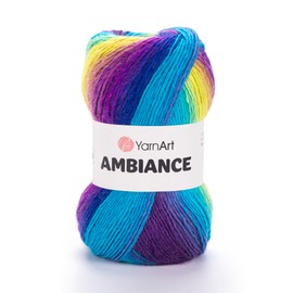 YarnArt Ambiance Gradient Yarn – Soft, Multicolored, Self-Striping Knitting & Crochet Yarn for Shawls, Blankets, Sweaters & DIY Craft Projects, 100g (250m) (153)