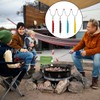 HAIKING Roasting Stick, 4 Pcs Telescopic Barbecue Forks for Outdoor