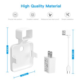 Huafly Socket Bracket with US Adapter and USB Cable Compatible for SwitchBot Hub Mini Smart Remote, Wall Mount Holder for SwitchBot Hub Mini, No Messy Wires or Wall Damage Stand Plug