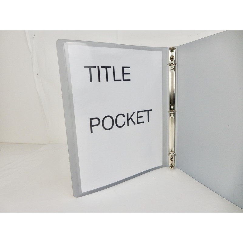1/2" - 0.5 - Title Page Gray 3 Ring Binder