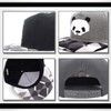 White Fang CA317 Flat Brim Hat, Cap, Panda, Animal, Cute,