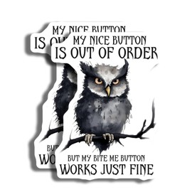Funny Owl Sticker - Sarcastic Quote Decal - Out of Order Humor - Animal Pun Vinyl - Laptop Car Decor - Attitude Sticker - Gift for Friends - Durable Decorative Desi - AAS0822