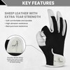 STONELIGHT Unisex Gardening Gloves Made with Leather & Spandex -
