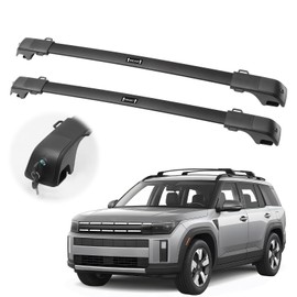 Lockable Roof Rack Cross Bars for 2024 2025 2026 Hyundai Santa Fe & Santa Fe Hybrid with Raised Side Rails, Aluminum Anti-Theft Roof Rails Crossbars for Hyundai Santa Fe Accessories(Not for SE)