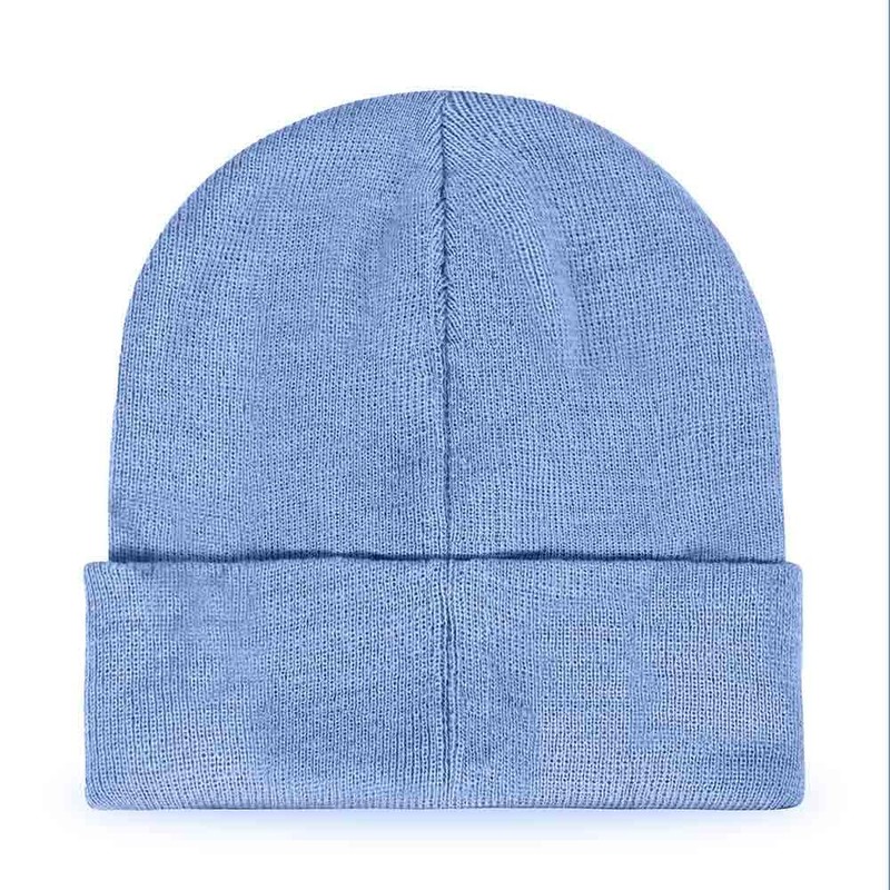 DALIX 12" Cuff Beanie Hat Knit Cap in Periwinkle