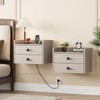 Floating Nightstand Set of 2 with 2 Storage Drawers and