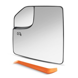 SNEMEEY Compatible with Ford F150 Driver Side Mirror Glass Replacement Power Heated Towing Mirrors - Left Side View Mirror Glass with Blind Spot, Backing Plate, FL3Z17K707A, 2015-2021