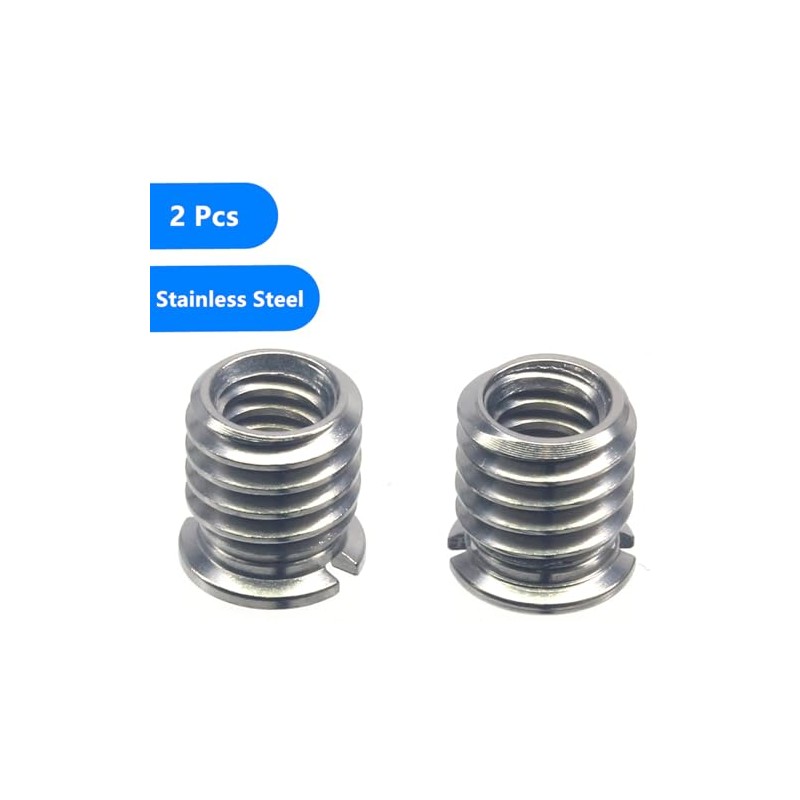 HITHUT Stainless Steel 1/4"-20 Female to 3/8"-16 Male Convert Screw