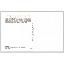 Coral-Lee First Lady Nancy Reagan Gets Exercise as She Corrals President's Horse Postcard