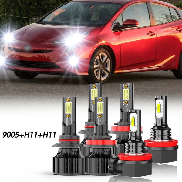 CHUSYYRAY Fit Toyota Prius 2010-2015 HEADLIGHT + Fog Light Bulb