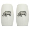 Hippo China Salt and Pepper Shakers Cruet Set Modern White