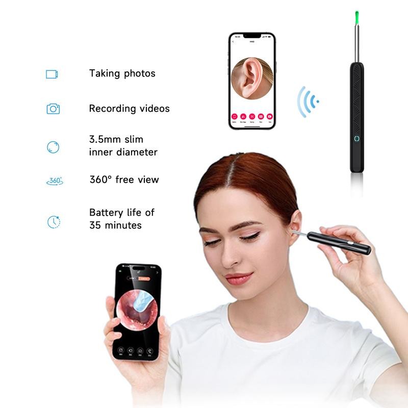 Ear Wax Removal Tool with Camera - Portable Type-C Rechargeable