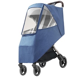 Stroller Rain Cover, Universal Stroller Protector for Outdoor (Linen Blue)