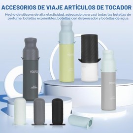 Mrsdry Fundas para Botellas de Viaje, A Prueba de Fugas, Contenedor de Tamaño de Viaje Fundas de Silicona para Artículos de Tocador, Cerraduras Anti-F