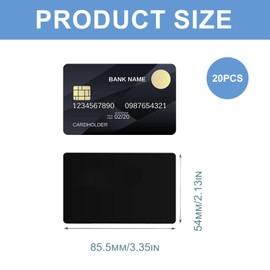 Gusruvti 20 Pcs NFC Cards Rewritable Programmable Black NFC Tags NTAG 215 Card Blank PVC Compatible Business Card for Home and Office
