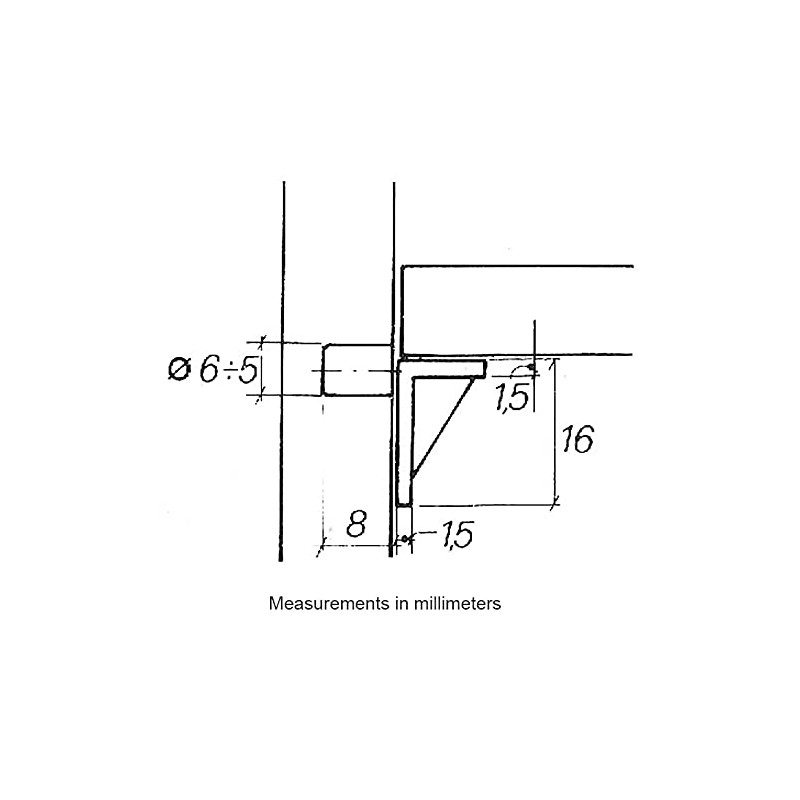 5mm Nylon Shelf Support in Brown - 50 Pack