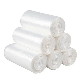 Ziglous 13 Gallons Kitchen Garbage Bin Liner, Clear Trash Bags, 150 Counts, 6 Rolls