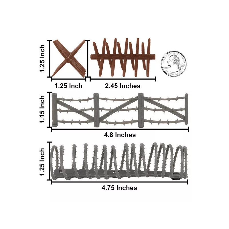 BMC CTS Marx Repro Concertina Barbed Wire Battleground Plastic Army