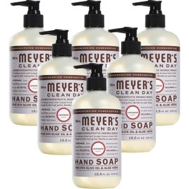 MRS. MEYER'S CLEAN DAY Hand Soap, Made with Essential Oils, Biodegradable Formula, Lavender, 12.5 fl. oz - Pack of 6