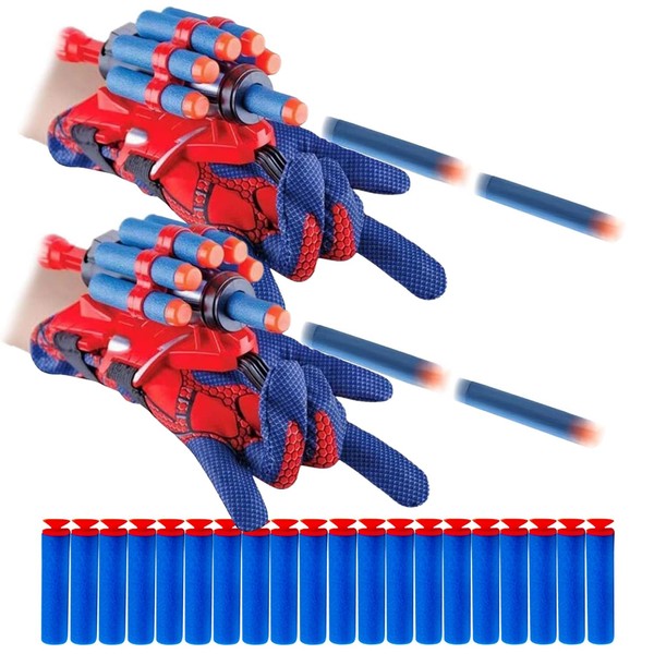 keumi 2 Sets Spider Web Shooters Cosplay Launcher Gloves with