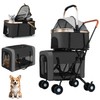 YYW Double Pet Stroller for Small Dogs & Cats -
