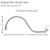 15 inch Goose Neck Curved Extra Long Adjustable Shower Head