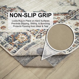 Mohawk Home 2' 6" x 8' Non Slip Rug Pad Gripper 1/4 Thick Dual Surface Felt + Rubber Gripper - Safe for All Floors
