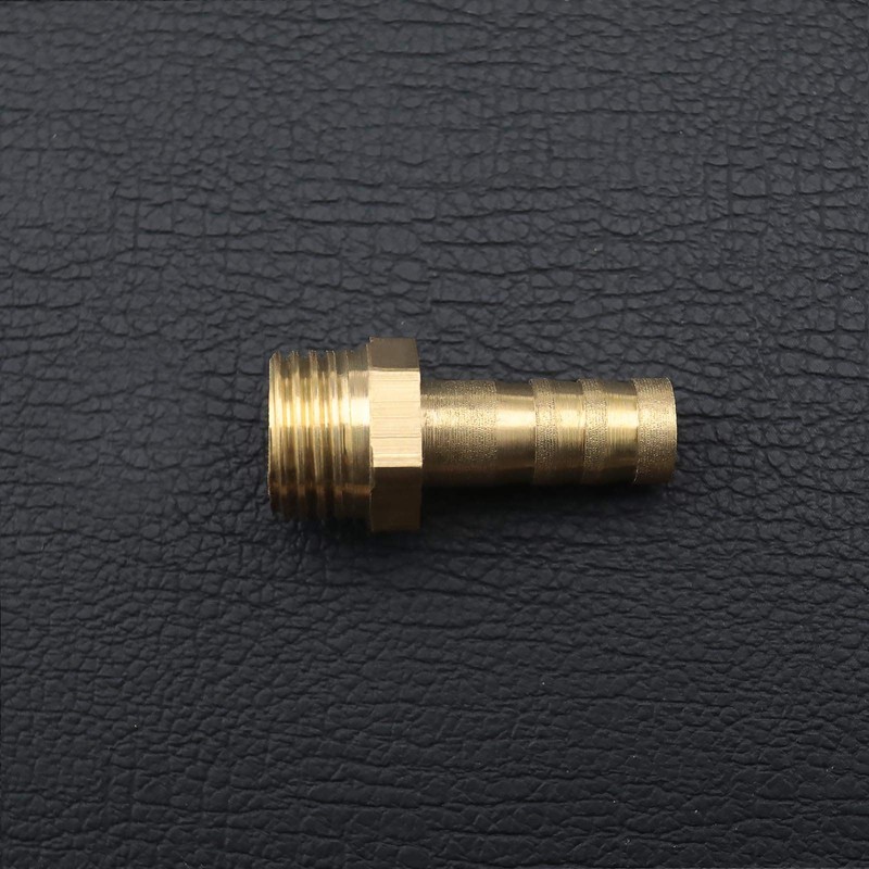 EMSea 2 Pcs 10mm Brass Barbed Hose Fitting Coupler Connector