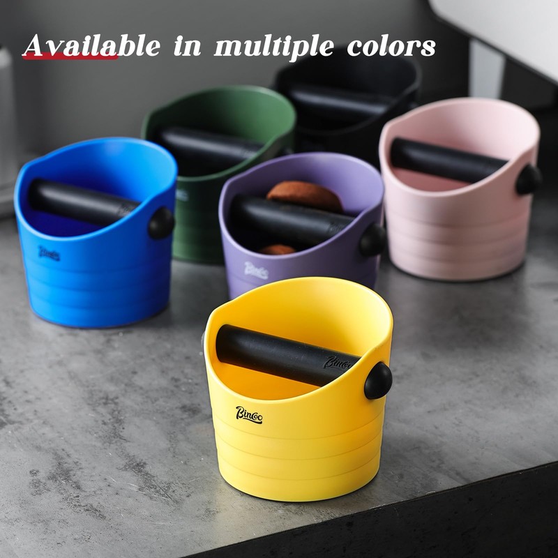 Espresso Knock Box, 0.5L Coffee Ground Knock Box,Shock-Absorbent Barista Style