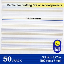 BAZIC Hot Glue Gun Sticks Mini 3.9" x 0.27", Clear Dual Temp All Purpose Hot Melt Glue Stick, Crafts Scrapbooks Quick Repair Home Improvement (50/Pack), 12-Packs