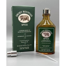 Coastal Fragrance Smoky Mountain Spyce Cologne with Atomizer 4 Fl. Oz./120 ml.