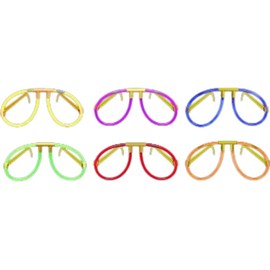 Glow Stick Eye Glasses - Assorted Colors 6ct (Multiple colors, One size)