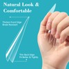 Lionvison 500PCS Clear Stiletto Nail Tips, Medium Wide Acrylic Nail