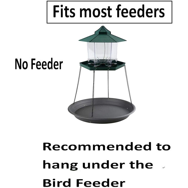 Bird Seed Catcher Tray Platform Feeder Hanging Tray Fits Most