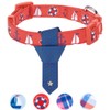 Blueberry Pet Cardinal Red Nautical Sailboat Designer Tie Dog Collar,