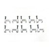 White Plastic Flat Electrical Wire Cable Clips TV Phone Internet