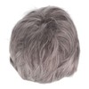 Men Gray Short Wig Heat Resistant Synthetic Multipurpose Adjustable Layered