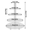 5段 ケーキスタンド BetterJonny 透明お菓子皿 アクリル樹脂 デザートスタンド お菓子 果物 ケーキ アフタヌーンティー