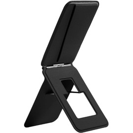 Soporte portátil plegable de 3 patas para teléfonos con fuerte, negro