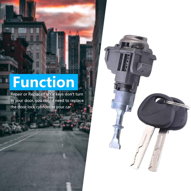 Left Driver Side Door Lock Cylinder with 2 Keys for