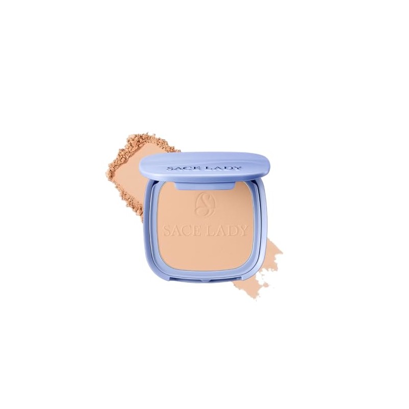 SACE LADY Flawless Master Polvo Compacto Waterproof，Maquillaje en Polvo Traslúcido，Control