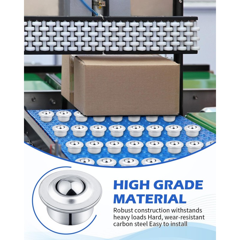 AOKLIT 5/8" Roller Ball Transfer Bearing, 120PCS CY-15H Carbon Steel
